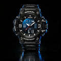 TOMI T500 Blackout Tactical digital-analog watch, black resin with blue backlight
